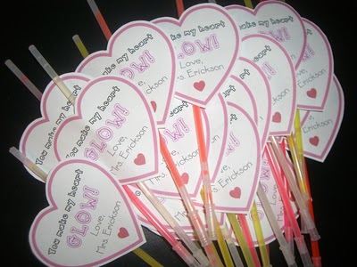 glow valentines Glow Stick Valentines