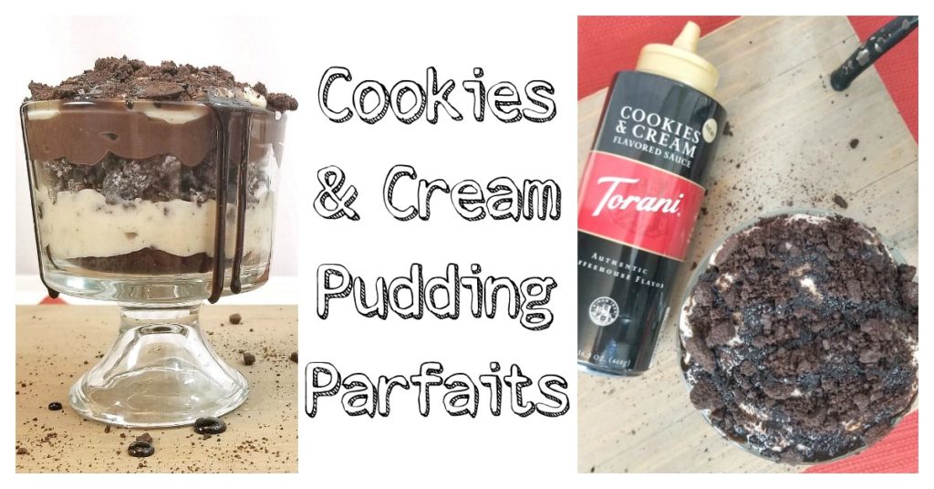 Cookies and cream pudding parfaits